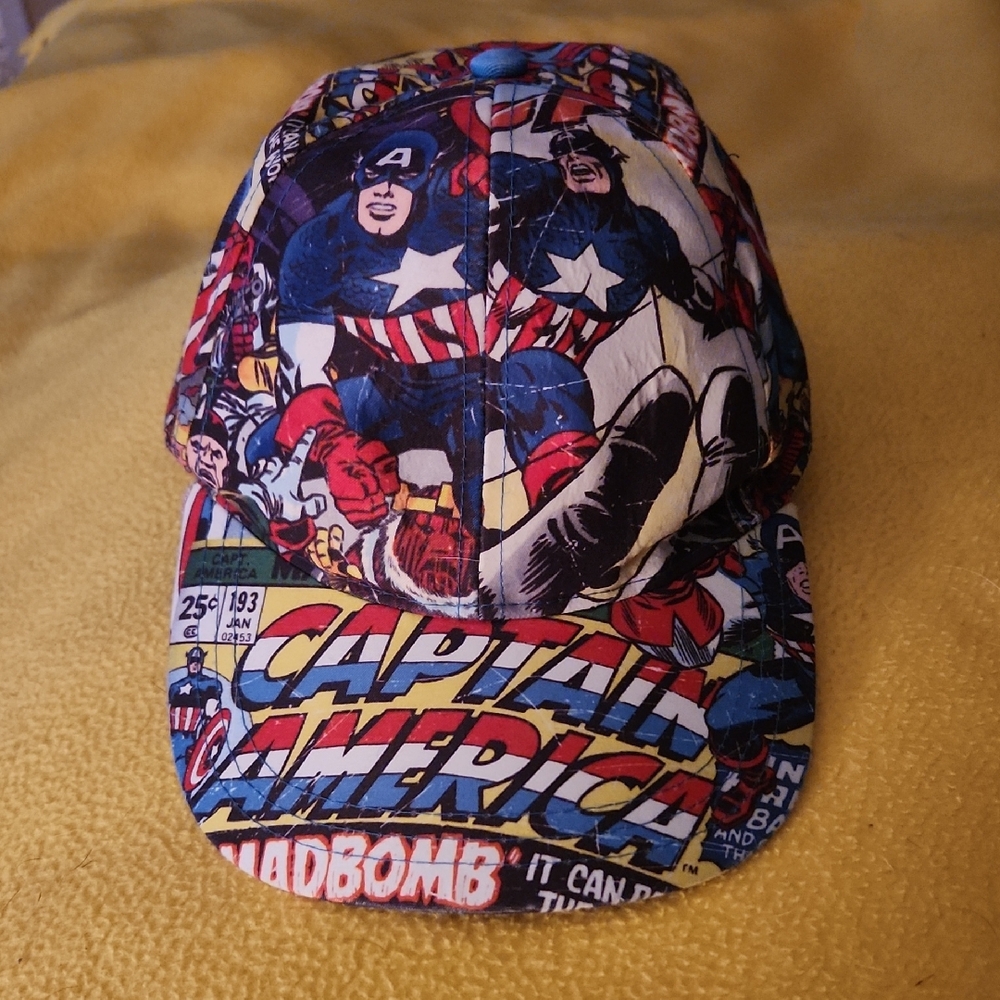 Cpt America vibrant vintage 2009 official Marvel Baseball Hat